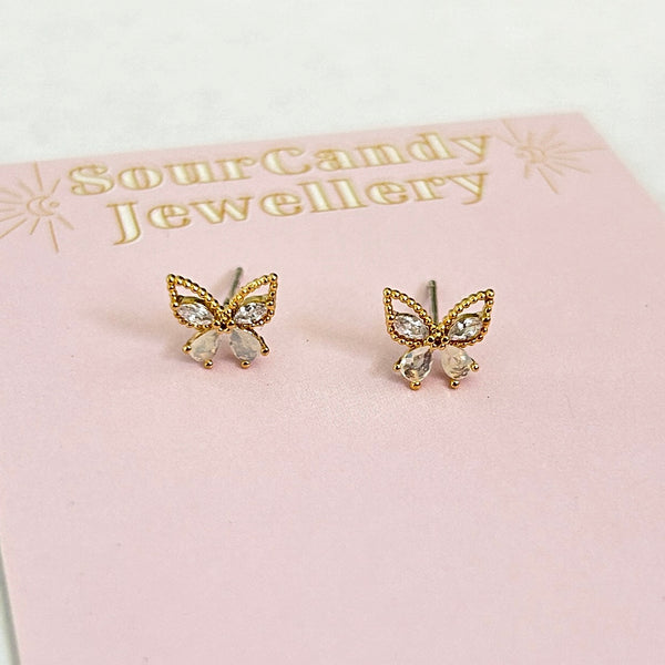 Crystal Butterfly Earrings