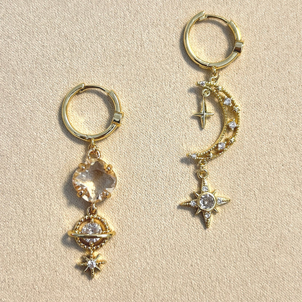 Celestial - Crystal Hoop Earrings