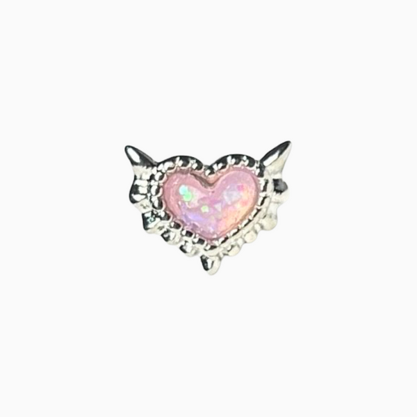 Devil Heart Barbell Stud