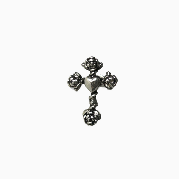 Rose Cross Barbell Stud