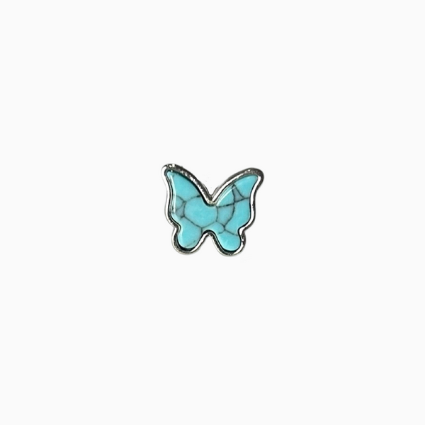 Turquoise Butterfly Barbell Stud