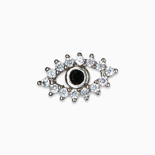 Crystal Devil Eye Barbell Stud