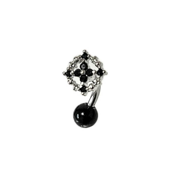 Black Clover Curved Barbell Stud