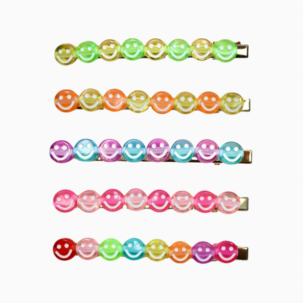 Smiley Face Hair Clips