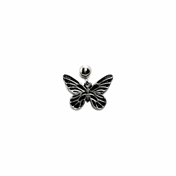 Vintage Butterfly Drop Cartilage Barbell Stud