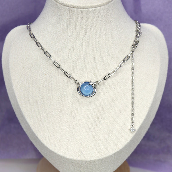 Planet Moon Stone Necklace