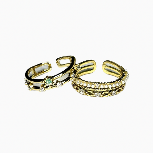 Blue Stone Rings Set