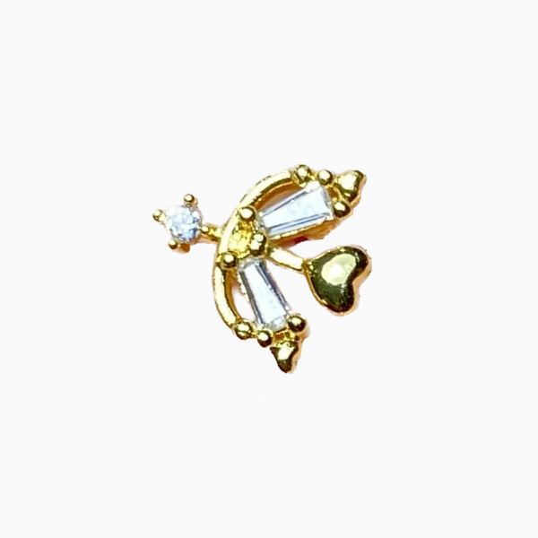 Golden Arrow Cartilage Barbell Stud