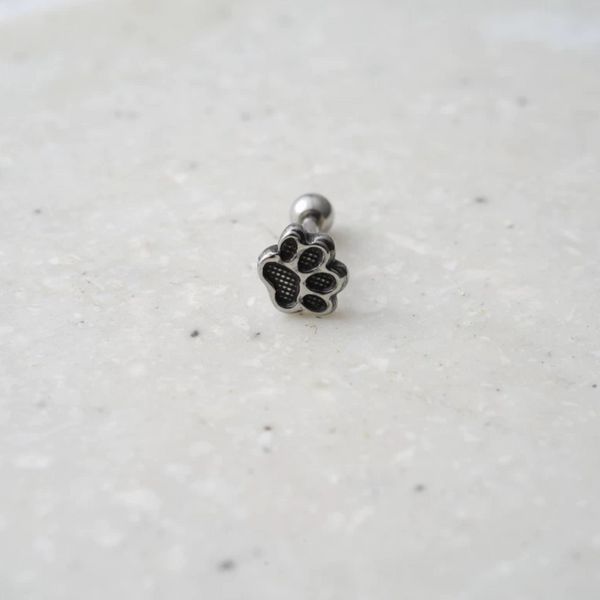 Sliver Paw Barbell Stud