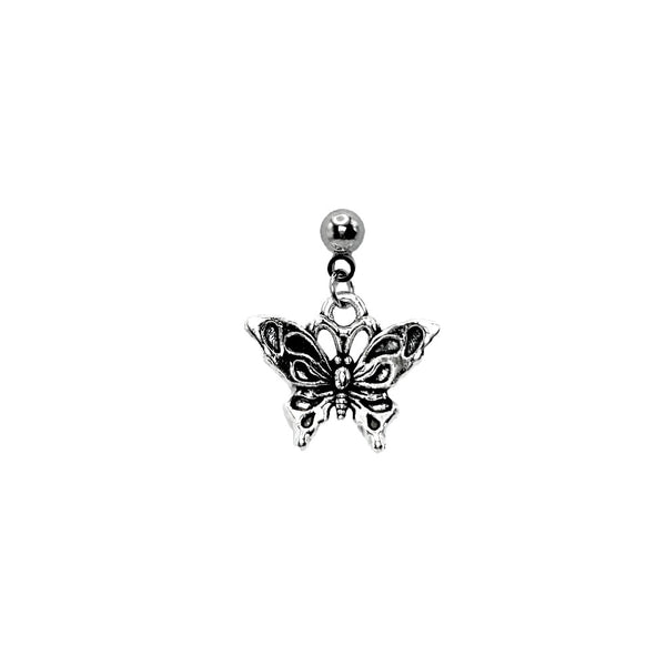 Vintage Death Butterfly Drop Cartilage Barbell Stud