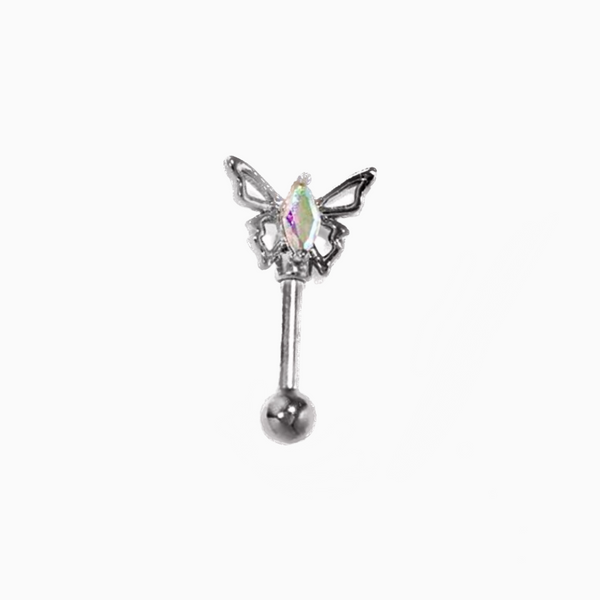 Diamond Butterfly Barbell Stud