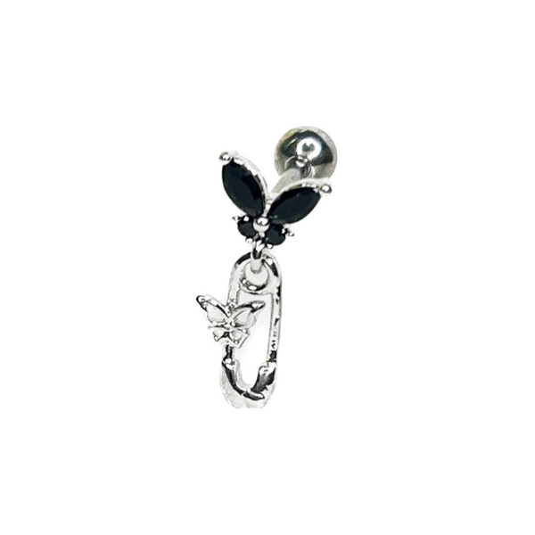 Butterfly Pin Drop Cartilage Barbell Stud