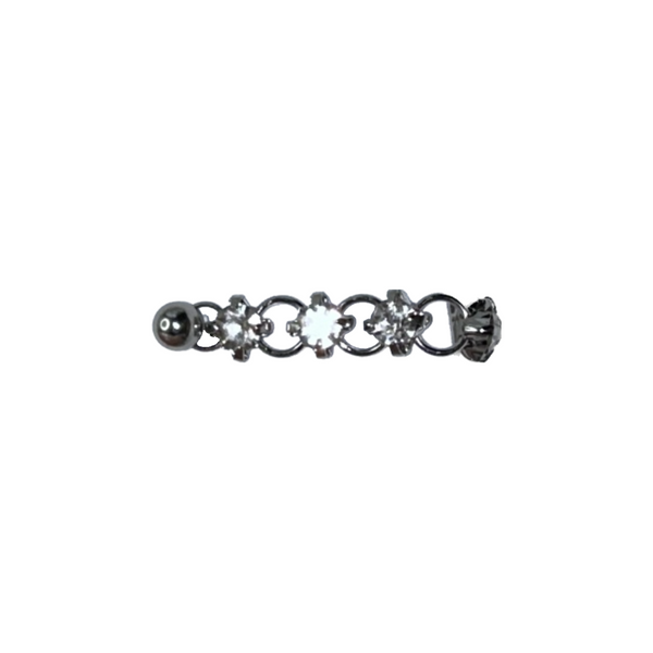 Crystal Chain Barbell Stud