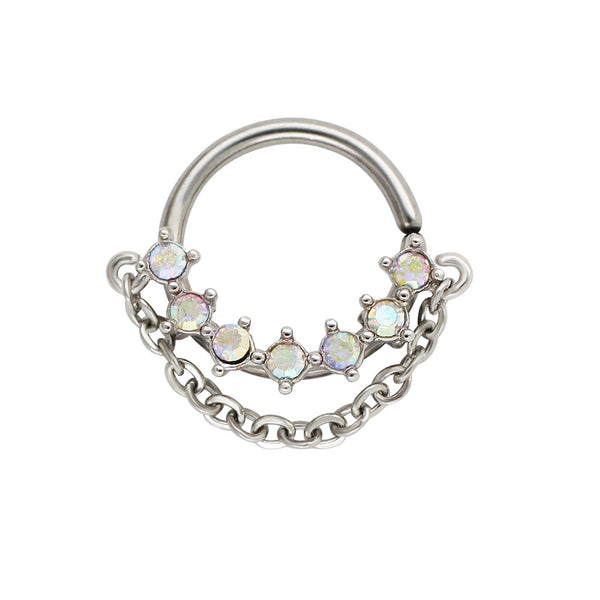 Crystal Chain Septum Ring