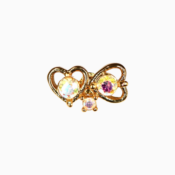 Double Mini Heart Barbell Stud