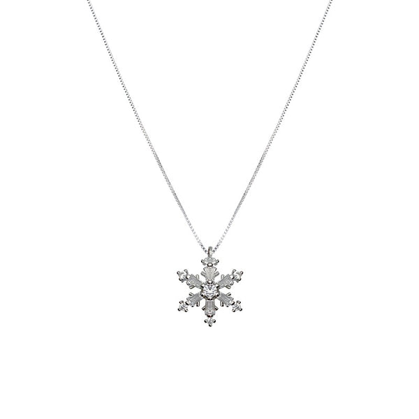 Spinning Snow Flake Necklace