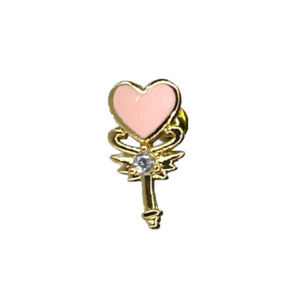 Pink Heart Magic Ward Cartilage Barbell Stud