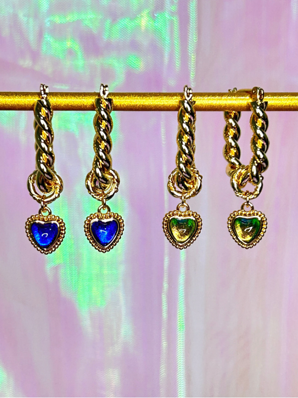 Mystery - Heart Drop Earrings